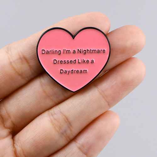 Life Quotes Medal Alloy Oil Drop Pin Badge Cross-border Hot Selling Clothing Backpack Accessory Decorative Pin