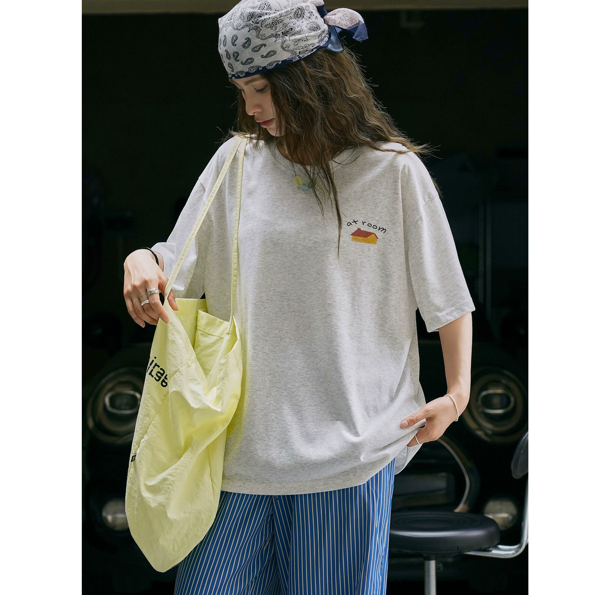 Новая летняя модная и непринужденная хлопковая футболка с короткими рукавами в корейском стиле с принтом снежинок, топ свободного силуэта для женщин