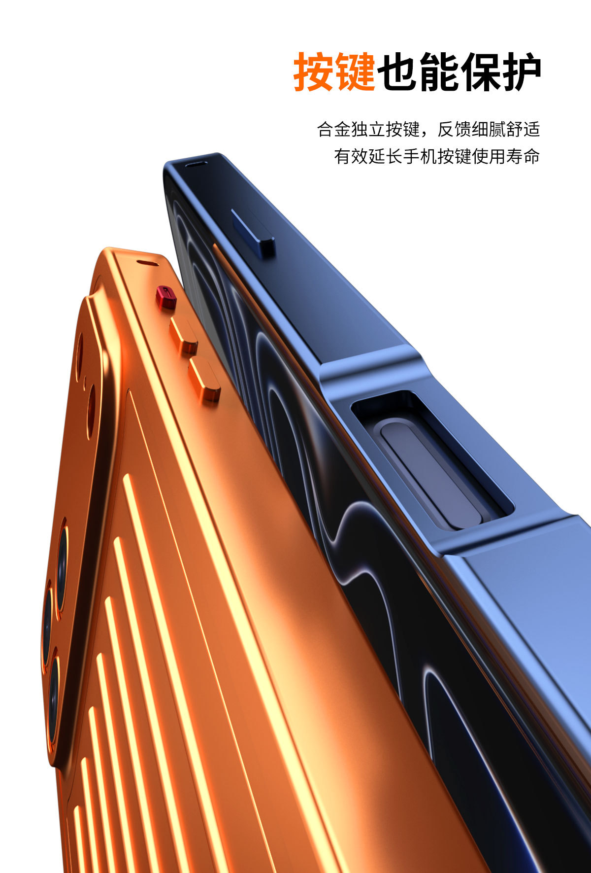 Ốp lưng từ tính dạng vali cho iPhone 17 Pro Max – hợp kim nhôm kính cường lực chống rơi vỡ — Cam, Xanh Titan, Vàng Sa Mạc, Bạc chi tiết 13