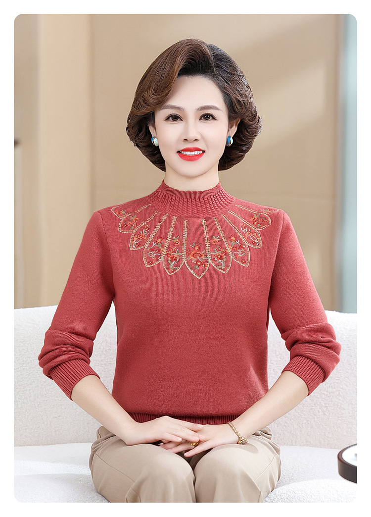 E5982 940K ÁO LEN NỮ TAIRYA ÁO LEN MÙA XUÂN THU ĐÔNG TRUNG NIÊN DÀY ẤM THỜI TRANG NỮ G03 SẢN PHẨM MỚI
