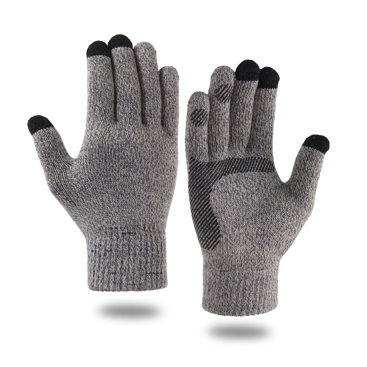 Nuevos guantes de invierno calientes transfronterizos Pantalla táctil guantes de tejido de terciopelo grueso guantes de cachemira de alpaca a prueba de frío