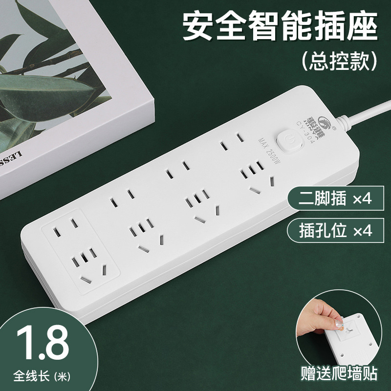 Enchufe elegante del zócalo del interruptor del USB de alta potencia con la línea tablero multifuncional poroso del zócalo del cinco-agujero del hogar enchufable