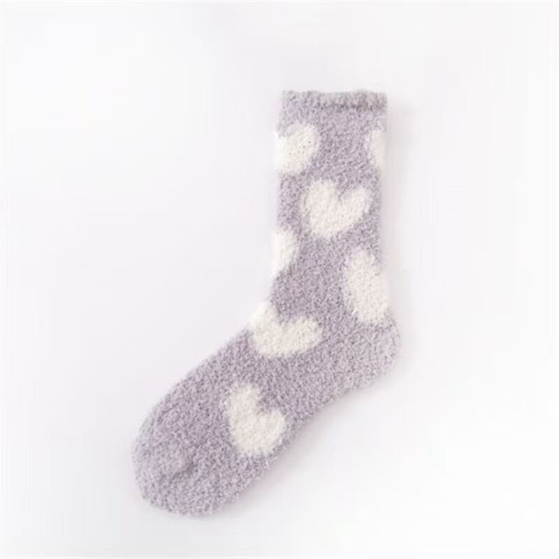 Otoño y invierno espesar coral calcetines de calcetines de calcetines de cama de peluche para niños y niñas cálidas en el hogar
