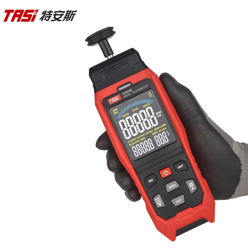 特安斯数显激光转速表TA503A接触式电机线速测速仪测速器转速计