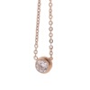 Fashionable short necklace stainless steel, golden chain for key bag , pendant, simple and elegant design, 18 carat, pink gold