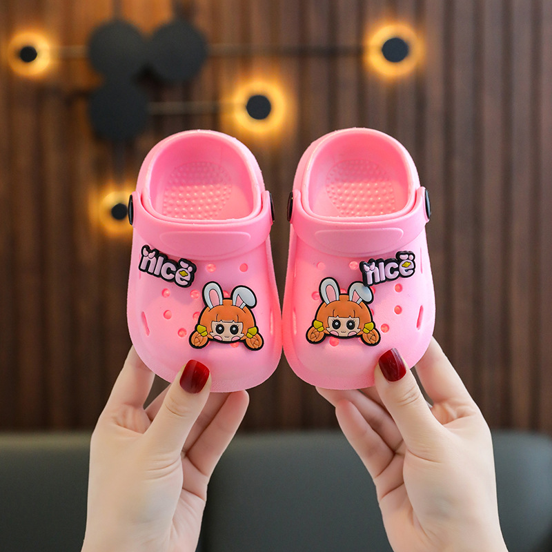 Pantuflas infantiles con punta cerrada, pantuflas de casa para niños con dibujos animados, antideslizantes y de suela blanda, zuecos para bebés 2026 para niñas. image 11