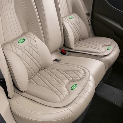 Car roof lining – Waist Support Seat Cushion Accessories - 2-land-rover-lumbar-supports-2-seat-cushions-off-white