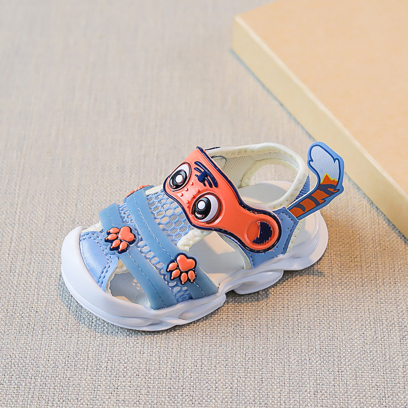 Sandalias de bebé zapatos de hombre y de mujer zapatos de niño de fondo suave zapatos de playa para niños de verano Zapatos de bebé lindo Tigre