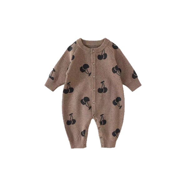 Children's autumn knitted bodysuit to go out for men and women…