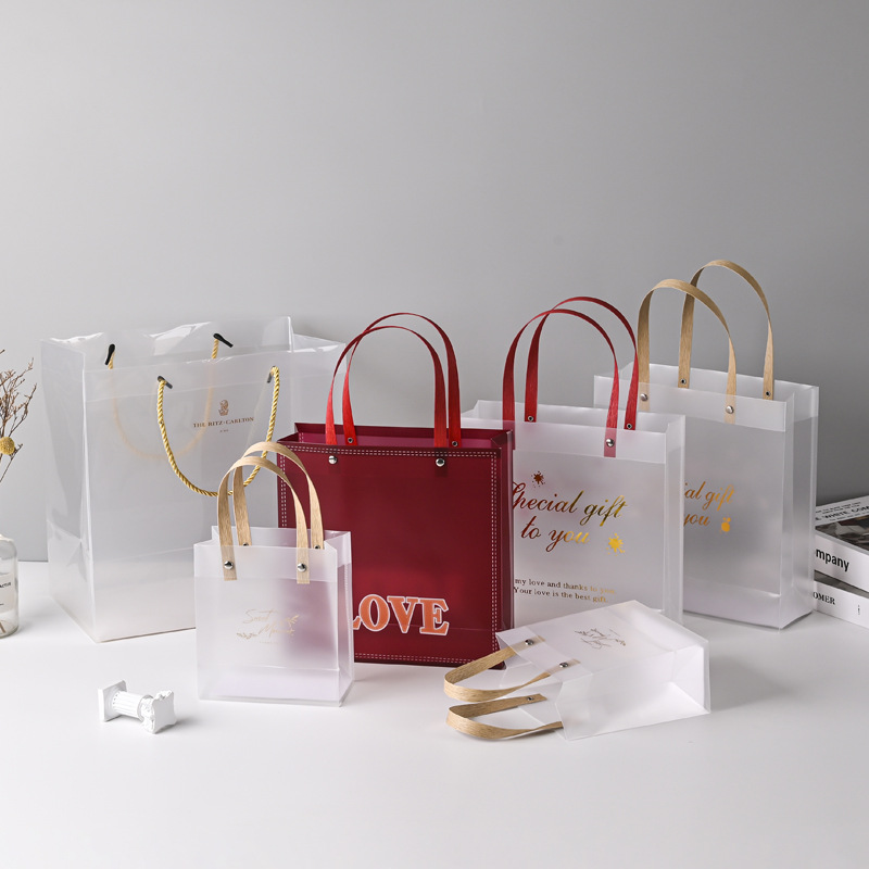 定制各种PP透明手提袋礼品袋广告宣传袋伴手礼袋量大价优可加印