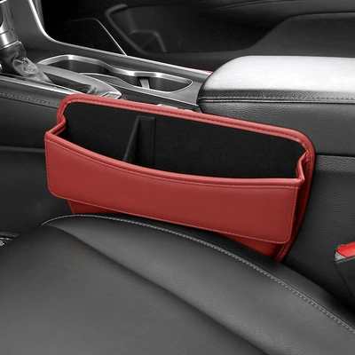 Car storage bag/box Seat Gap Plug Storage Box - folding-seat-box-burgundy1-piece