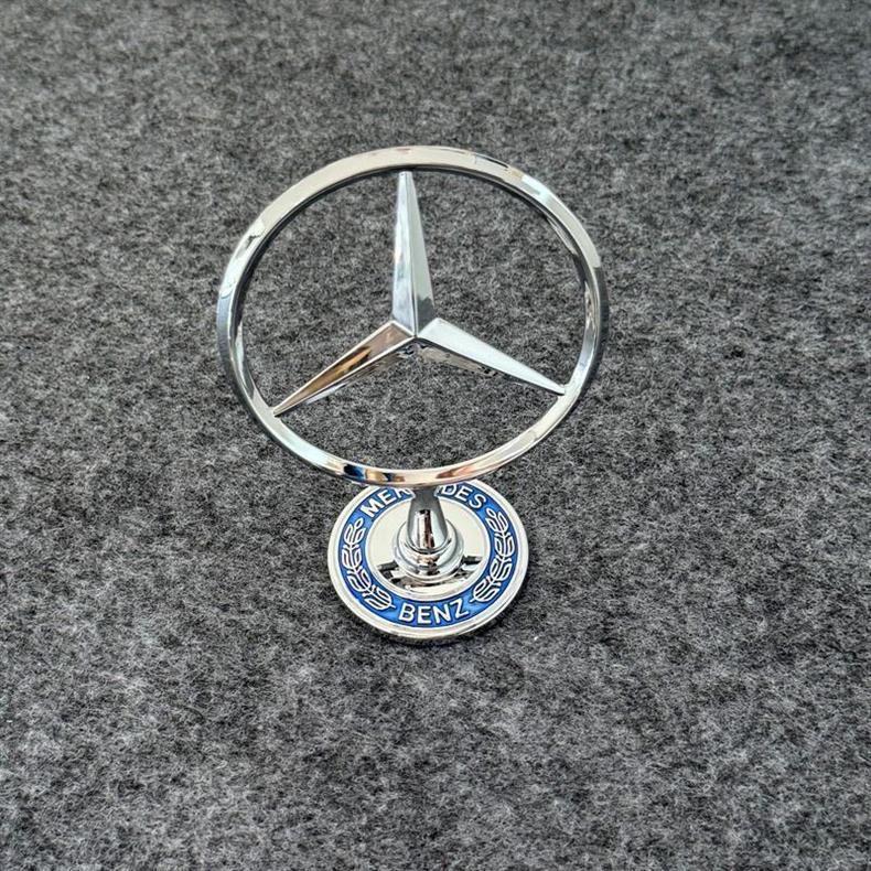 Mercedes-Benz emblem for the hood, suitable for E300, LS350, C200, and LC180 models; a universal emblem for all Mercedes-Benz vehicles
