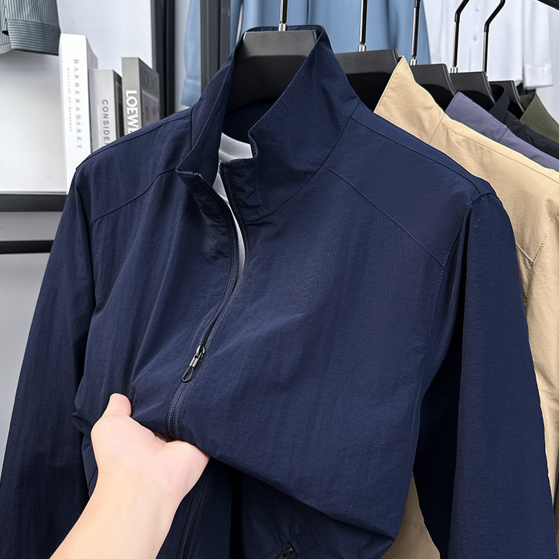 Spring and Autumn New Men's Casual Jacket, Wrinkle-Resistant, Wear-Resistant, Comfortable, Breathable, Soft, Simple, Solid Color Jacket for Men Spring and Autumn New Men's Casual Jacket, Wrinkle-Resistant, Wear-Resistant, Comfortable, Breathable, Soft, Simple, Solid Color Jacket for Men