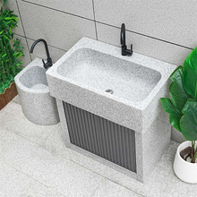 天然大理石洗菜池庭院洗手池家用户外水池台盆室外石头洗衣池空池