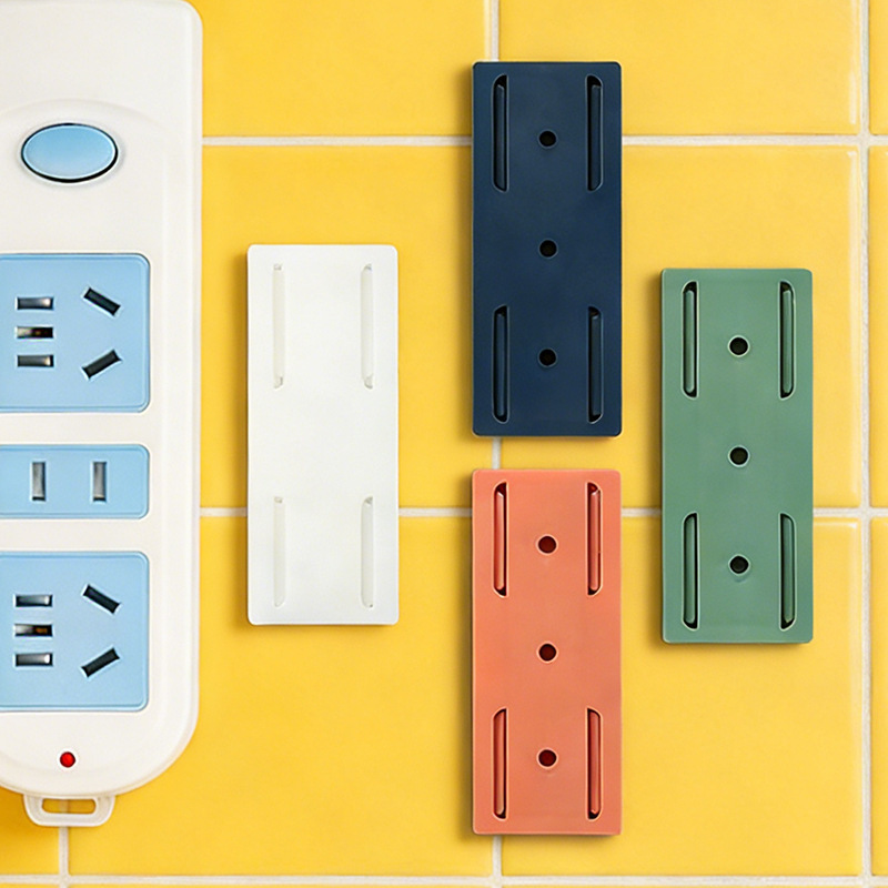 Power Strip Holder for Home Use, Movable, No-Drill Wall-Mounted Adhesive Organizer, Power Strip Fixer