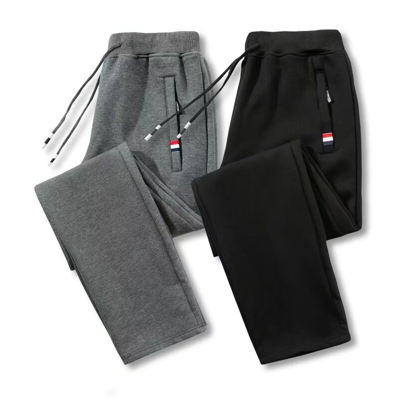 Casual Trousers Men's Thin Loose plus size Sports Pants Spring and Autumn High-end Trendy Brand Knitted Straight Pants Men Casual Trousers Men's Thin Loose plus size Sports Pants Spring and Autumn High-end Trendy Brand Knitted Straight Pants Men