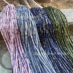 南方玉竹節紫丁香藍紋石藍東陵竹節 圓柱圓管隔珠diy耳飾手鍊配件