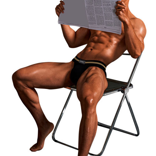 ORLVS Men's Underwear Modal Sexy Sports Shorts Low Waist High Cut Briefs Panties OR6109