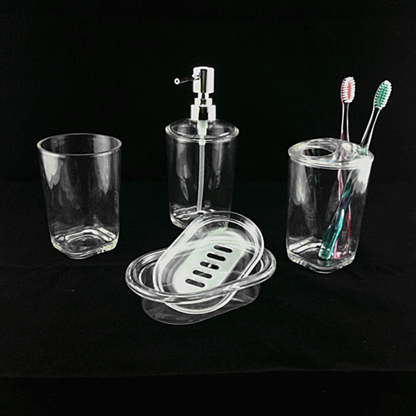 Kit de baño de hotel artículos de higiene de baño caja de jabón doméstico aparatos de dientes soporte de cepillo de dientes enjuague conjunto de cuatro piezas