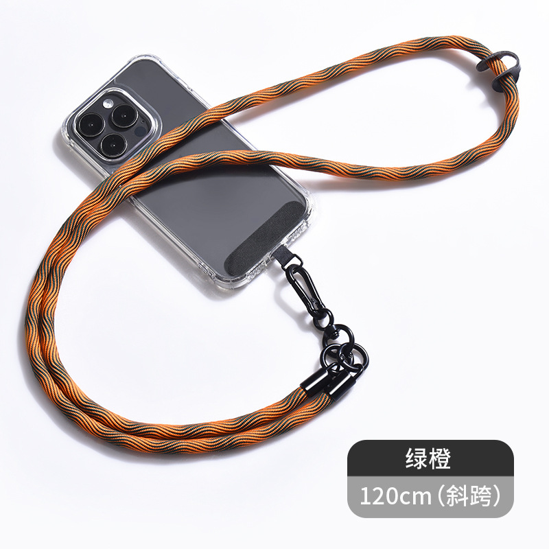 Cordón de teléfono móvil al por mayor crossbody ajustable avanzado Halter muñeca tejida Sling back clip caja del teléfono móvil correa de cordón