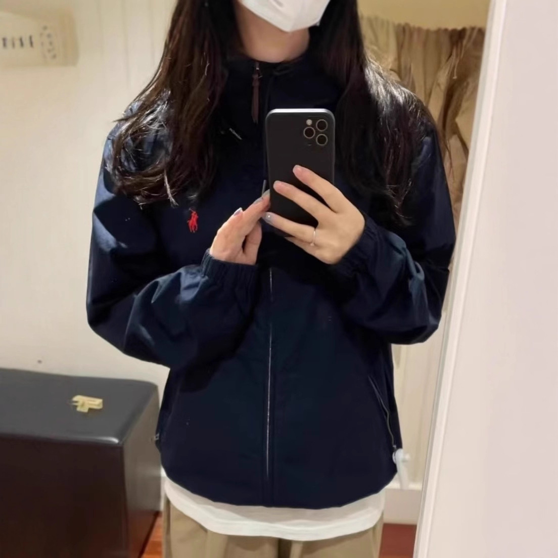 High-quality/Scannable QR code RL Ralph Pony Hooded Drawstring Thin Jacket/Windbreaker Top Unisex
