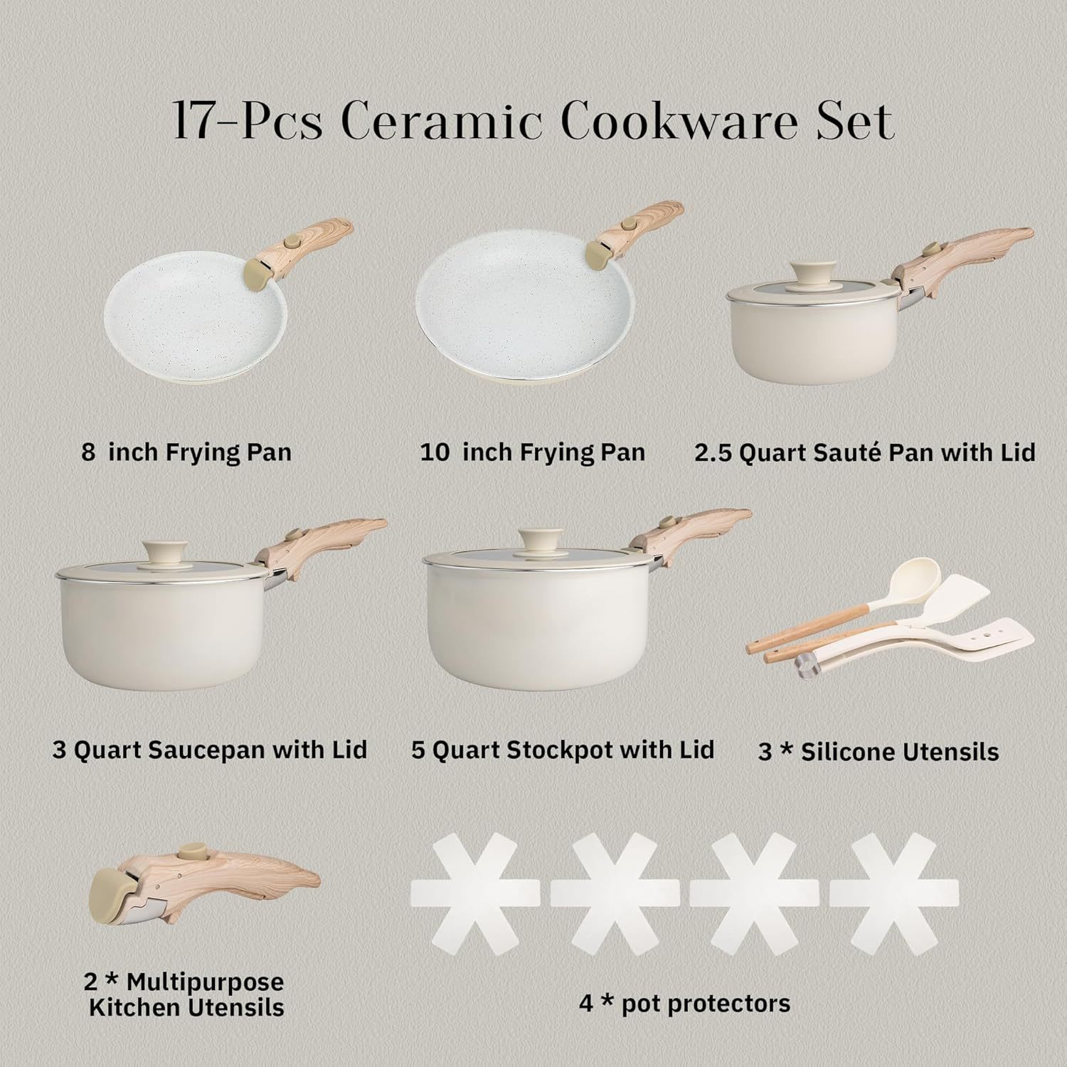 Juego de utensilios de cocina de piedra médica de venta caliente de Amazon transfronterizo, utensilios de cocina, juego de utensilios de cocina domésticos antiadherentes al por mayor