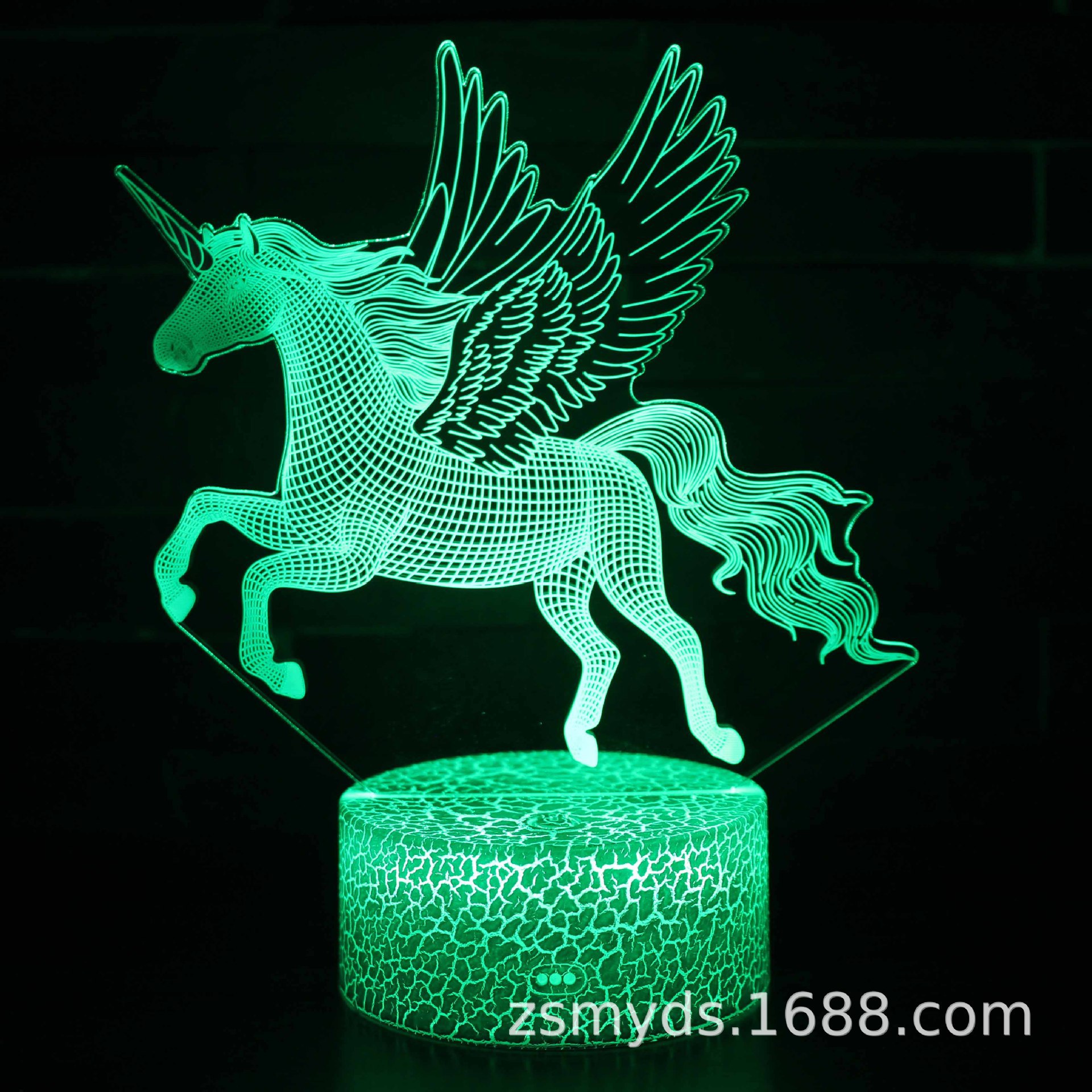 Comercio electrónico transfronterizo dedicado a la serie unicornio 3D lámpara de mesa LED lámpara de regalo creativo visual estéreo colorido luz de la noche