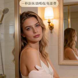 跨境蓖麻油涂抹身体乳手套精油涂抹植绒手套