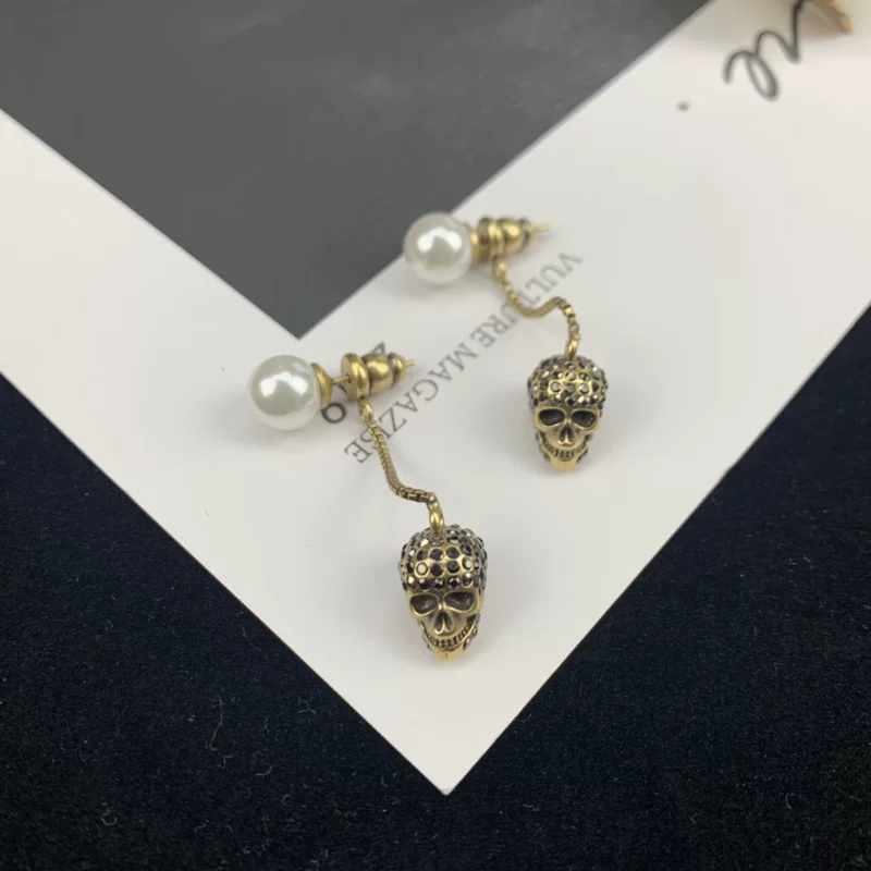 Серьги из жемчуга, длинная цепочка, стиль высокого качества, европейский стиль, панк-стиль