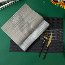 餐垫pvc特斯林编织隔热餐桌垫跨境亚马逊批发餐厅家用亮片西餐垫