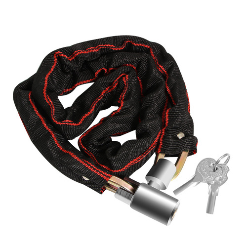 Bicycle lock anti-theft chain lock portable mountain bike lock electric battery motorcycle anti-pry iron chain lock