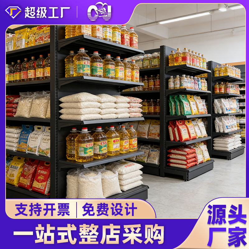 Estantes de supermercado gruesos y mejorados estantes de supermercado de conveniencia de ferretería de cadenas de supermercados de granos y aceite estantes de exhibición