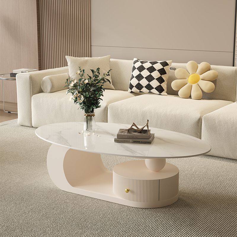 #싱글 커피 테이블#*스노우 마운틴 화이트*길이 100 폭 50