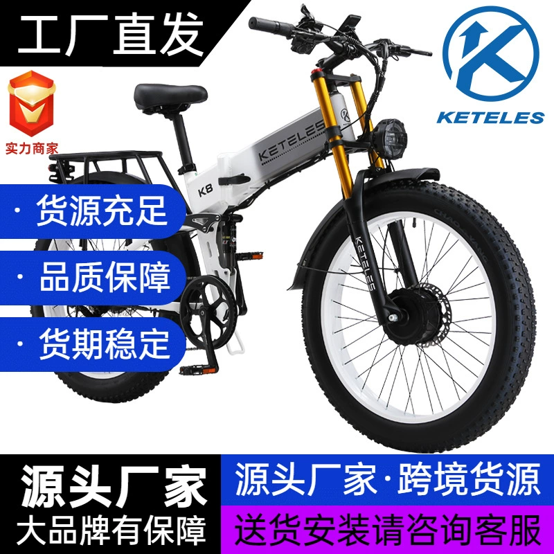Folding electric metal bike, mountain engine