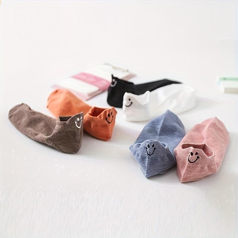 2025 New Cross-Border Dropshipping Men's Cute Face Ankle Socks, Soft and Comfortable Low-Cut