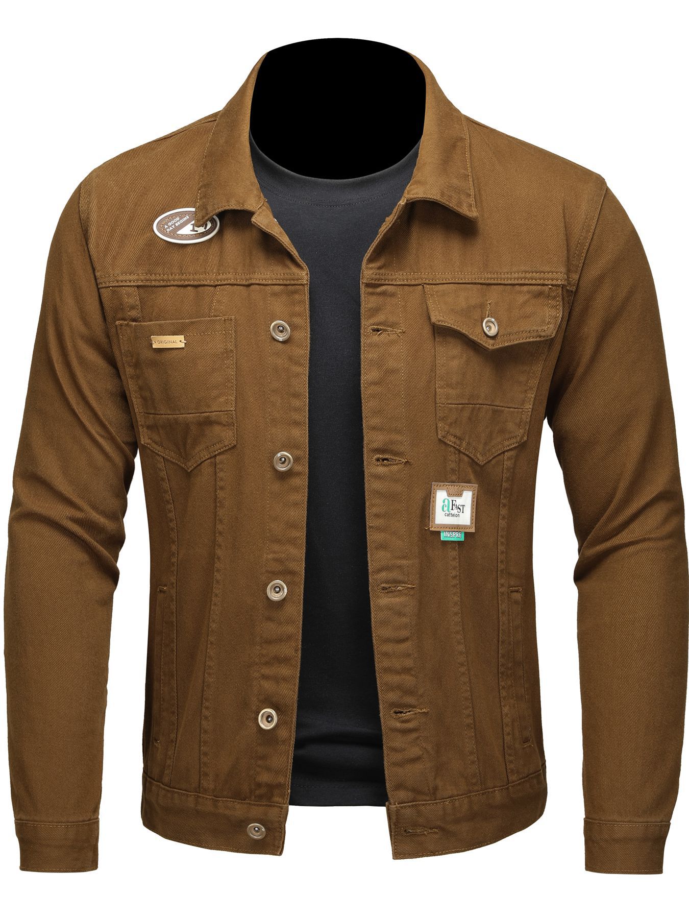 2024 simple new spring loose tooling washed men's tops and jackets_voghion.com