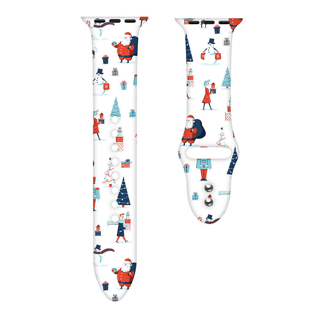 18 # 흰색 바탕에 크리스마스 / 38/40/41/42MM(10세대)