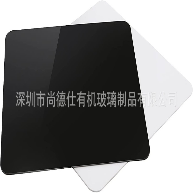 4 件黑色和白色亚克力反光展示板亚克力背景板反光展示桌立架跨境