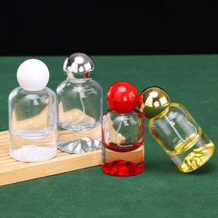 Cross-Border Popular 100ml 15mm Screw-Top Perfume Refill Glass Bottle, Mountain Base Fire Polished Round Shoulder Volcano Base Screw-Top Bottle