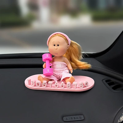 women, exudes a sophisticated vibe, Nömrəli dayanma kartı - pink-parking-sign-fitness-potato-girl