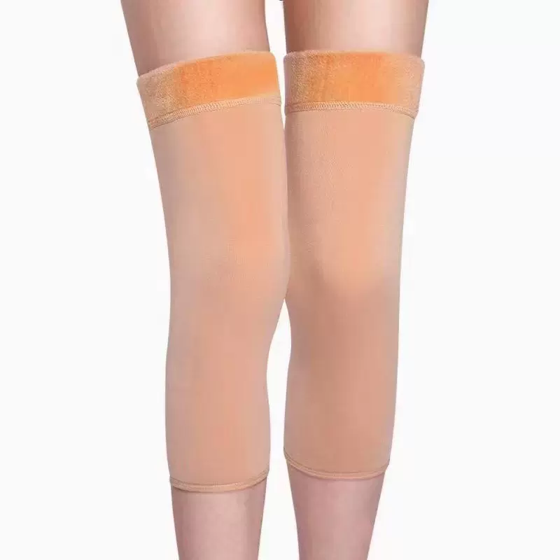 冬季保暖加绒加厚超长护膝护腿针织运动防寒保暖发热护膝厂家批发