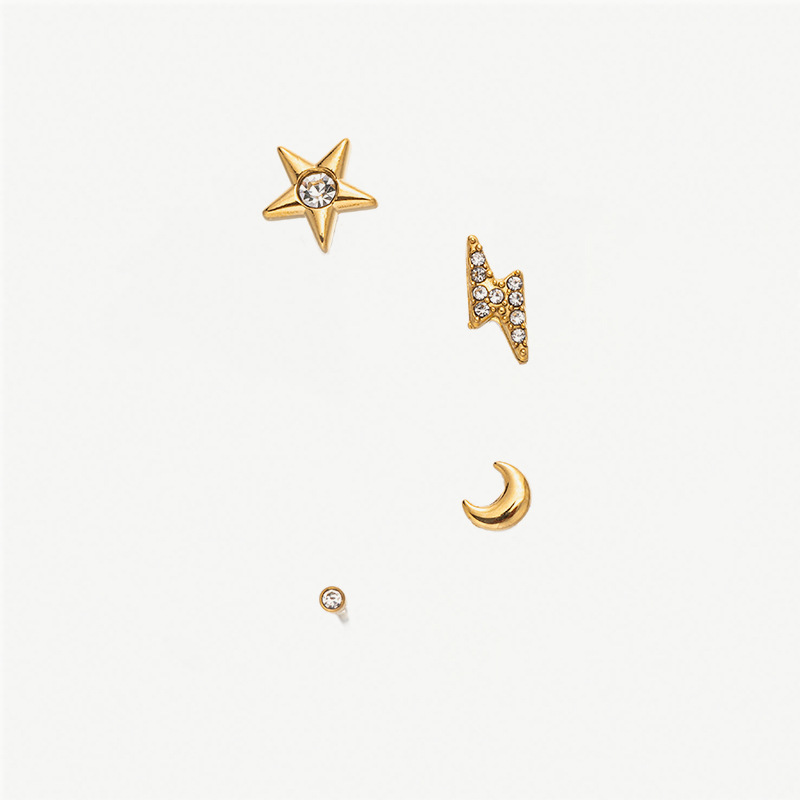 6g Weight PVD Coated Gold Plating Process 304 Stainless Steel Ear Needle Material Real Gold Plated Plating Material Small Stud Earrings Classification 1 Set Quantity Holiday, Banquet, Selfie Occasion 304 Stainless Steel Material Geometric, Star, Heart Shape Pattern All Seasons Season Women's Gender Casual, Elegant, Simple Style Style Waterproof Non Tarnish, Plating Craft PVD Coated Real Gold Plated Geometric Star Heart Shape 304 Stainless Steel Casual Elegant Simple Style Waterproof Non Tarnish Small Stud Earrings 12