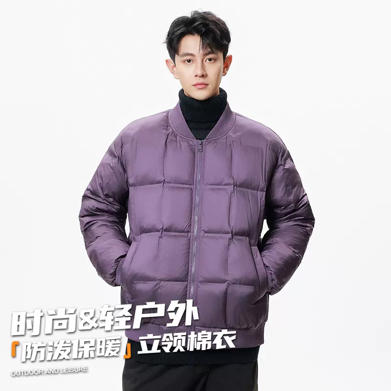 冬季新款棉服男外套简约时尚加厚棉袄上衣户外情侣同款休闲上衣潮