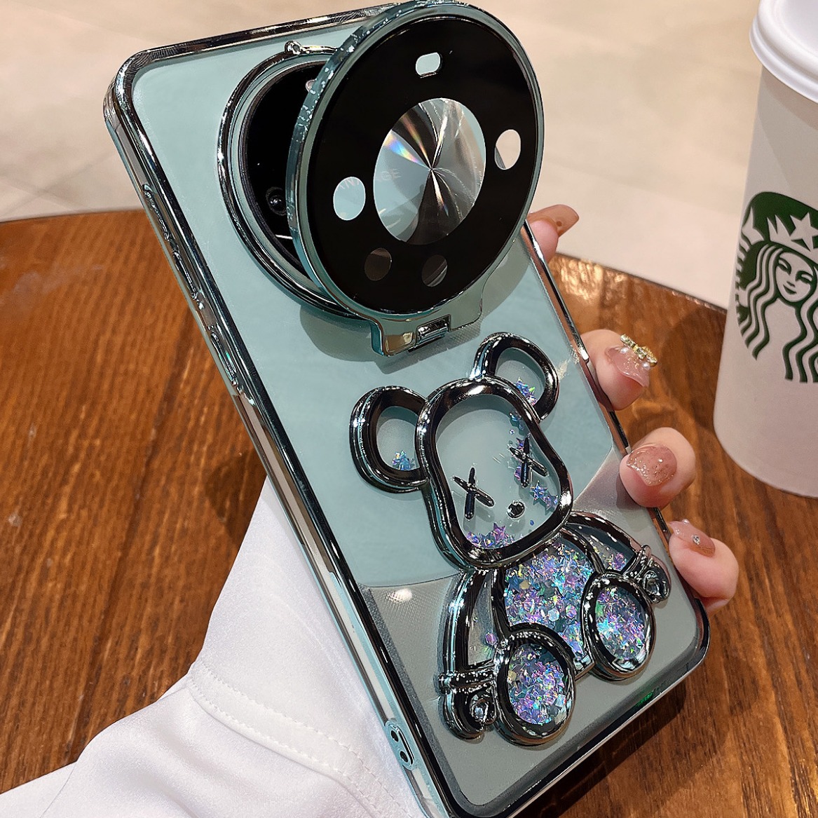 El nuevo soporte de lente abatible Huawei Mate60Pro del oso de arenas movedizas es adecuado para Huawei Mate60 para hombres y mujeres