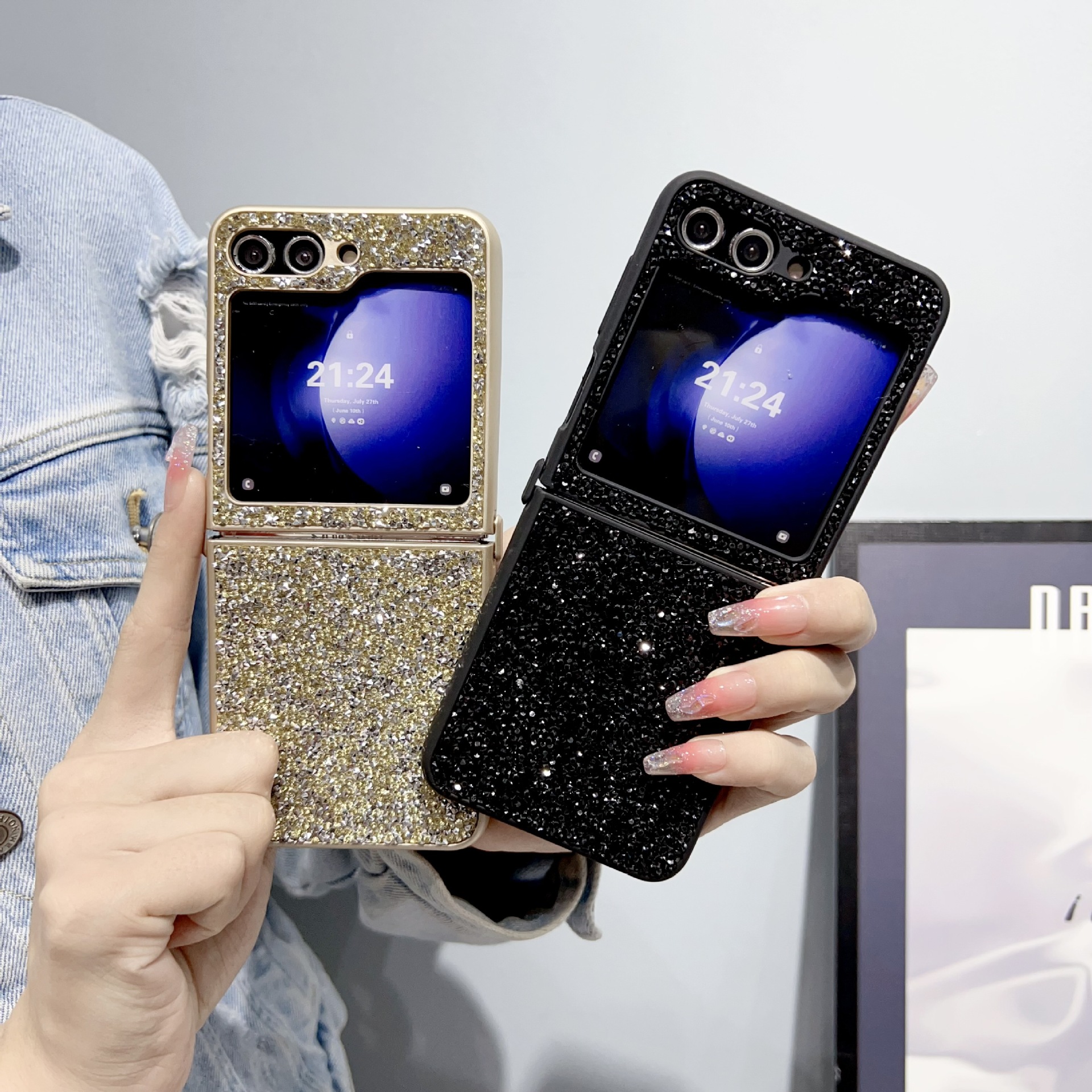 Luxury Diamond Glitter Phone Case For Samsung Z Flip And Z Fold_voghion.com