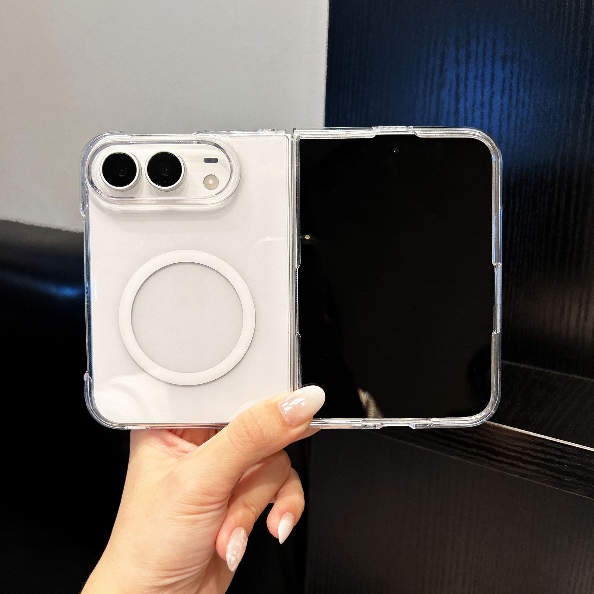 Funda para Teléfono Plegable iPhone Duo de Policarbonato con Absorción Magnética y Antigolpes