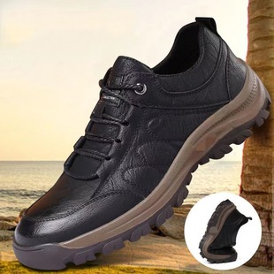 Cross-border Foreign Trade plus size Men's Shoes Leather Surface Thick Sole Anti-slip Sports Outdoor Mountaineering Men's Shoes Sports Casual Shoes
