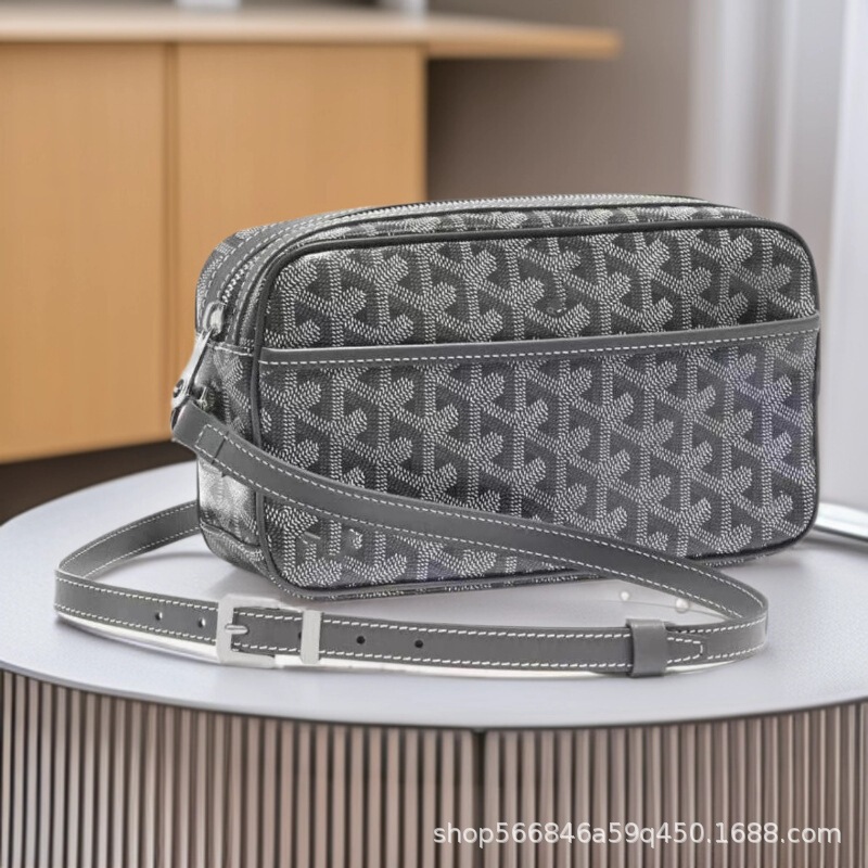 Goyard 25 New Model Single Shoulder Crossbody Bag, Unisex Chest Bag, Fashionable Printed Small Square Bag, Camera Bag