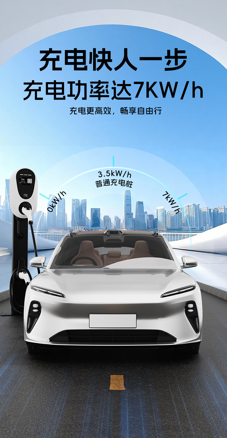 European Standard Charging Station 7Kw Ac Fast Charging Station with Screen Display and Card Swiping Function for New Energy Vehicles Type2 Universal Charging Station