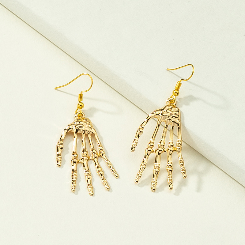 Fashion Skull Palm Alloy Earrings Wholesale display picture 2